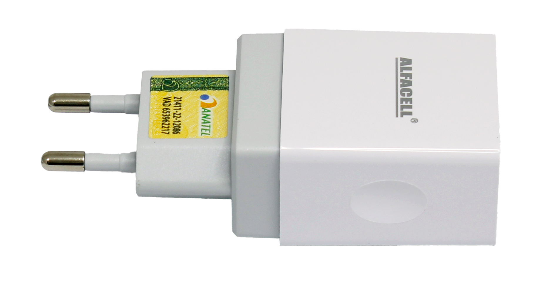 CARREGADOR E CABO USB – V8; TENSÃO DE ENTRADA: 100-240V; FREQUÊNCIA: 50/60HZ