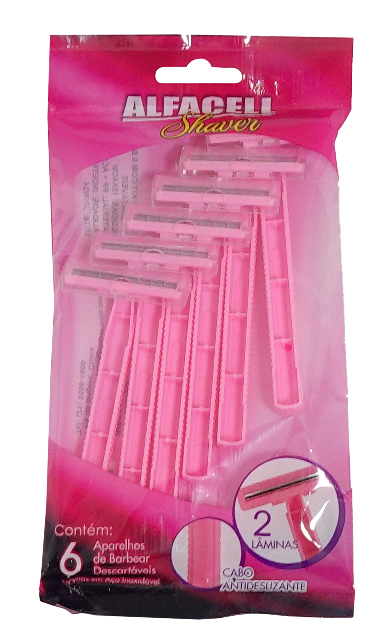 KIT BARBEADOR DESCARTÁVEL COM 2 LÂMINAS (6 PEÇAS)