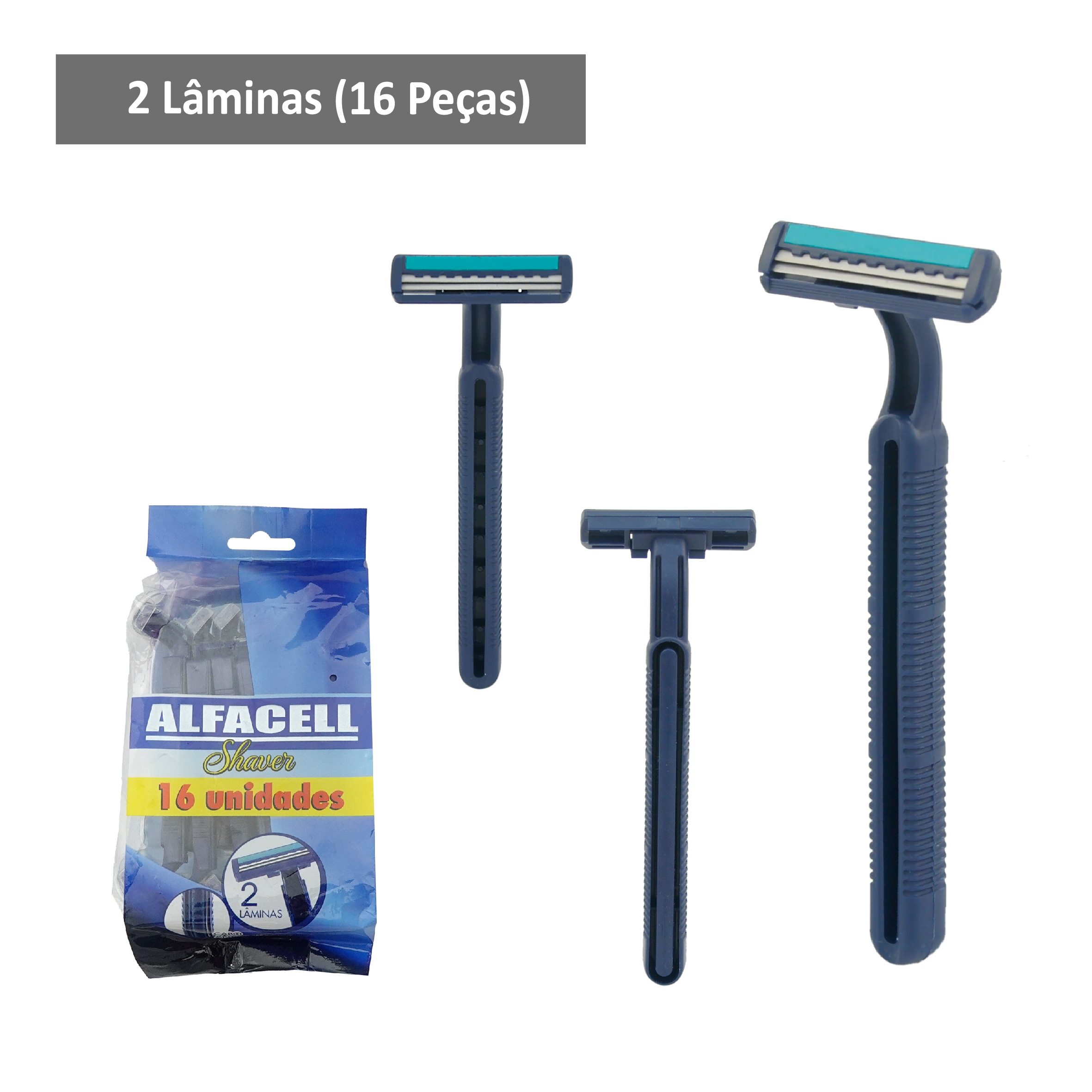 KIT BARBEADOR DESCARTÁVEL COM 2 LÂMINAS (16 PEÇAS)