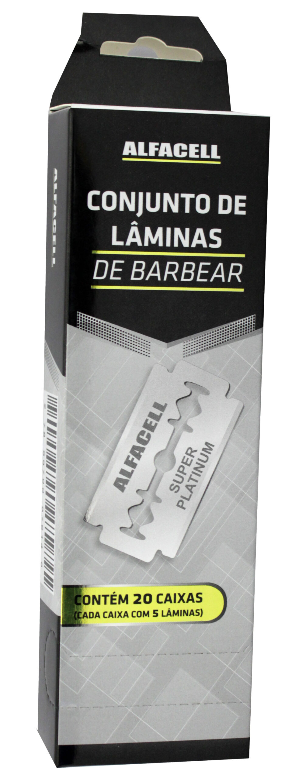 CONJUNTO DE LÂMINAS DE BARBEAR (TUBO COM 20 CAIXAS, CADA CAIXA COM 5 UNIDADES)