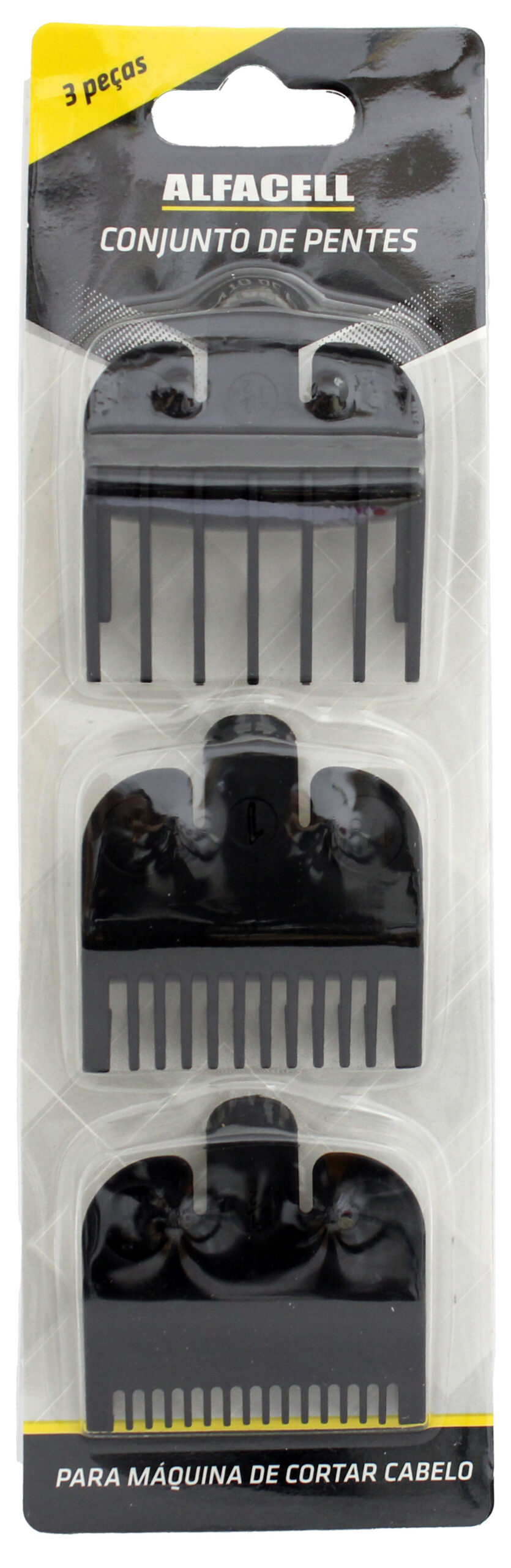 CONJUNTO DE PENTES PARA MÁQUINA DE CORTAR CABELO (3 PEÇAS)