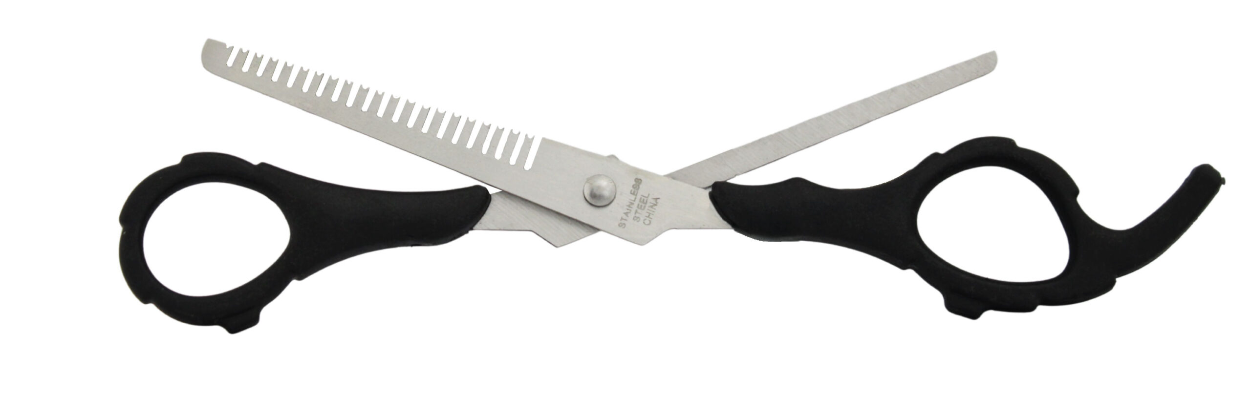 KIT TESOURAS PARA BARBEARIA (1 TESOURA LISA E 1 TESOURA DENTADA,