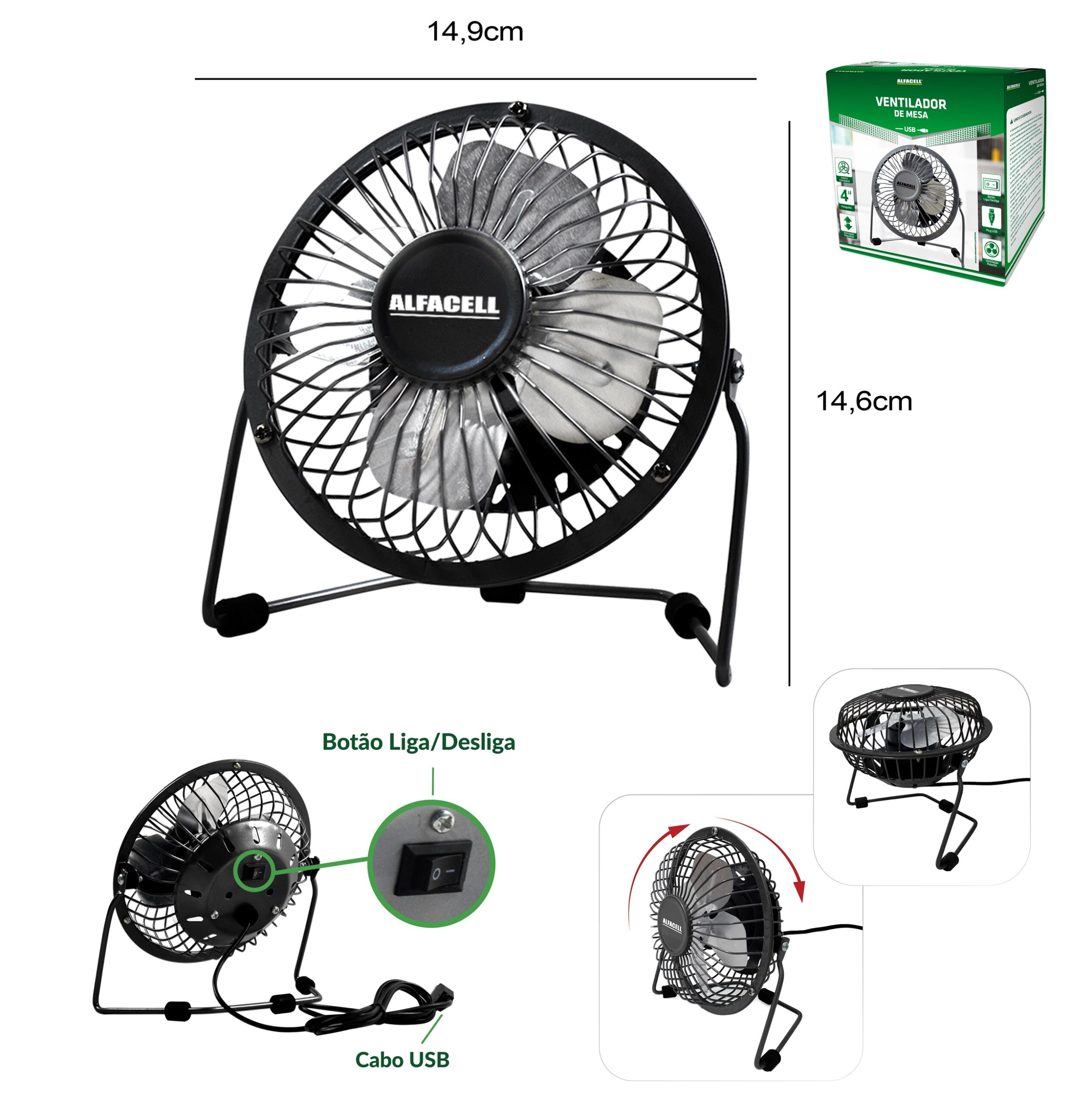 VENTILADOR DE MESA USB