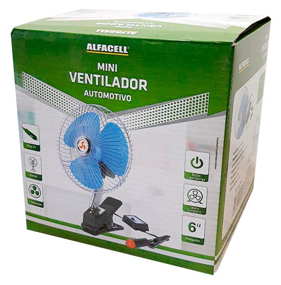 MINI VENTILADOR PORTÁTIL PARA CARROS COM PREGADOR