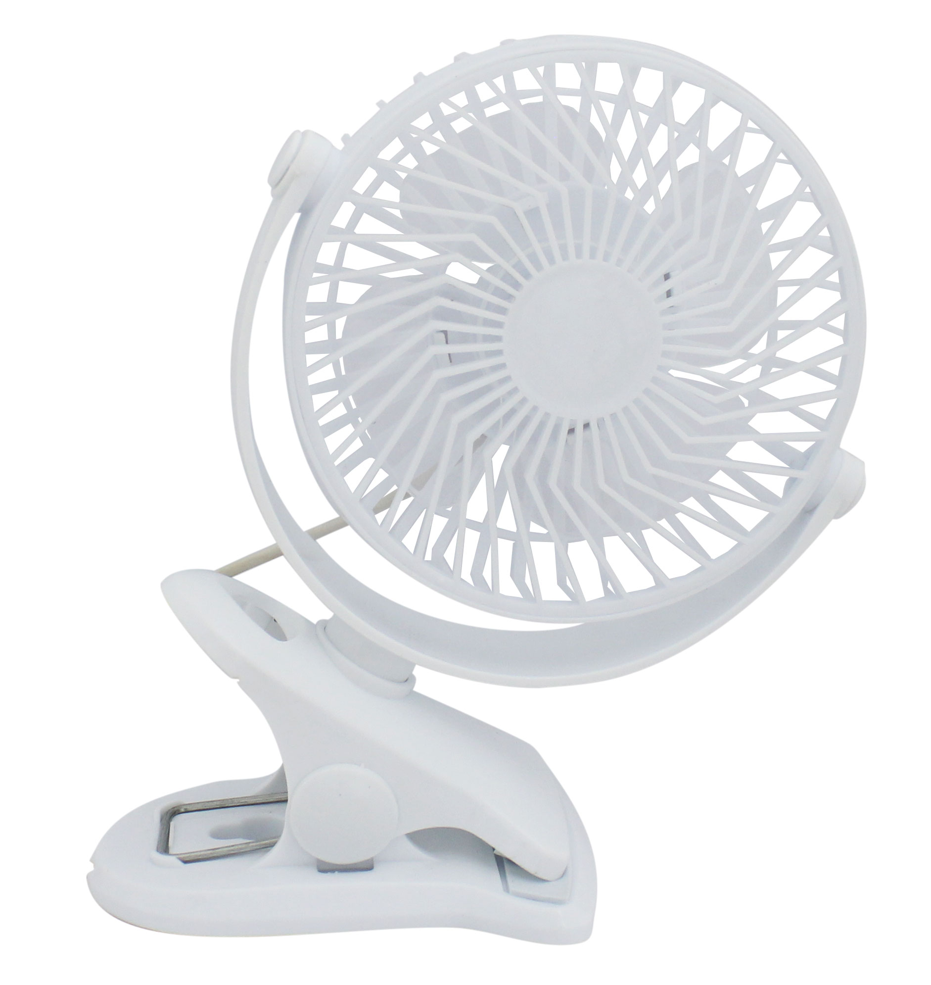MINI VENTILADOR DE MESA E PORTÁTIL, COM PRENDEDOR E USB 1 VELOCIDADE