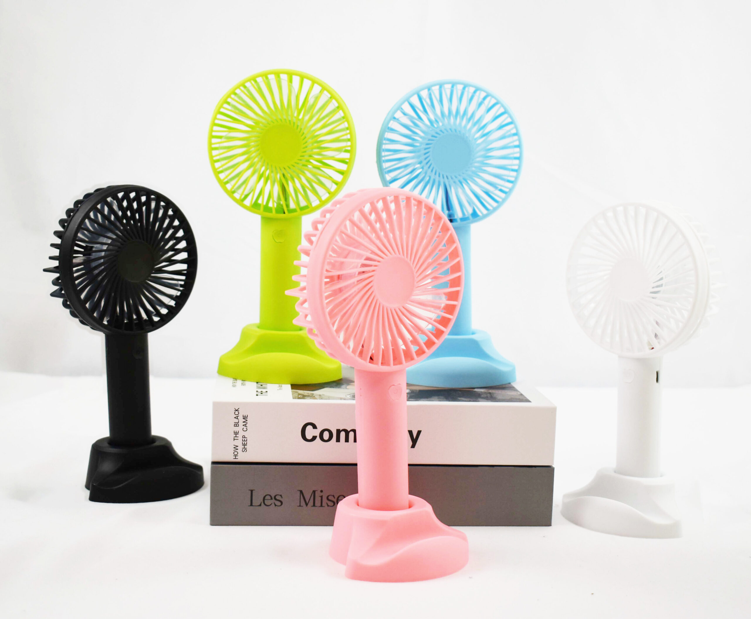 MINI VENTILADOR DE MESA RECARREGÁVEL E PORTÁTIL COM CABO USB (INCLUSO) 3 VELOCIDADES