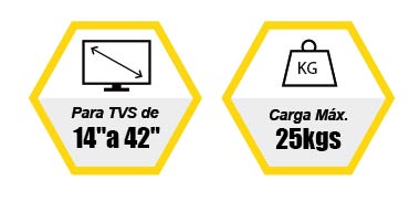 SUPORTE FIXO PARA TV (PARA TVS DE 14″ A 42″)