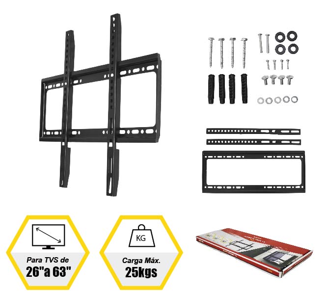SUPORTE FIXO PARA TV (PARA TVS DE 26″ A 63″)