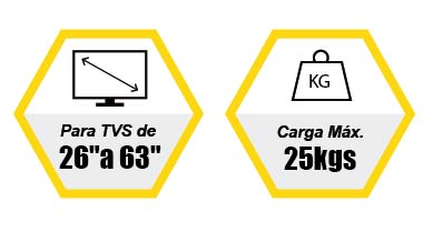 SUPORTE FIXO PARA TV (PARA TVS DE 26″ A 63″)