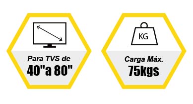 SUPORTE FIXO PARA TV (PARA TVS DE 40″ A 80″)