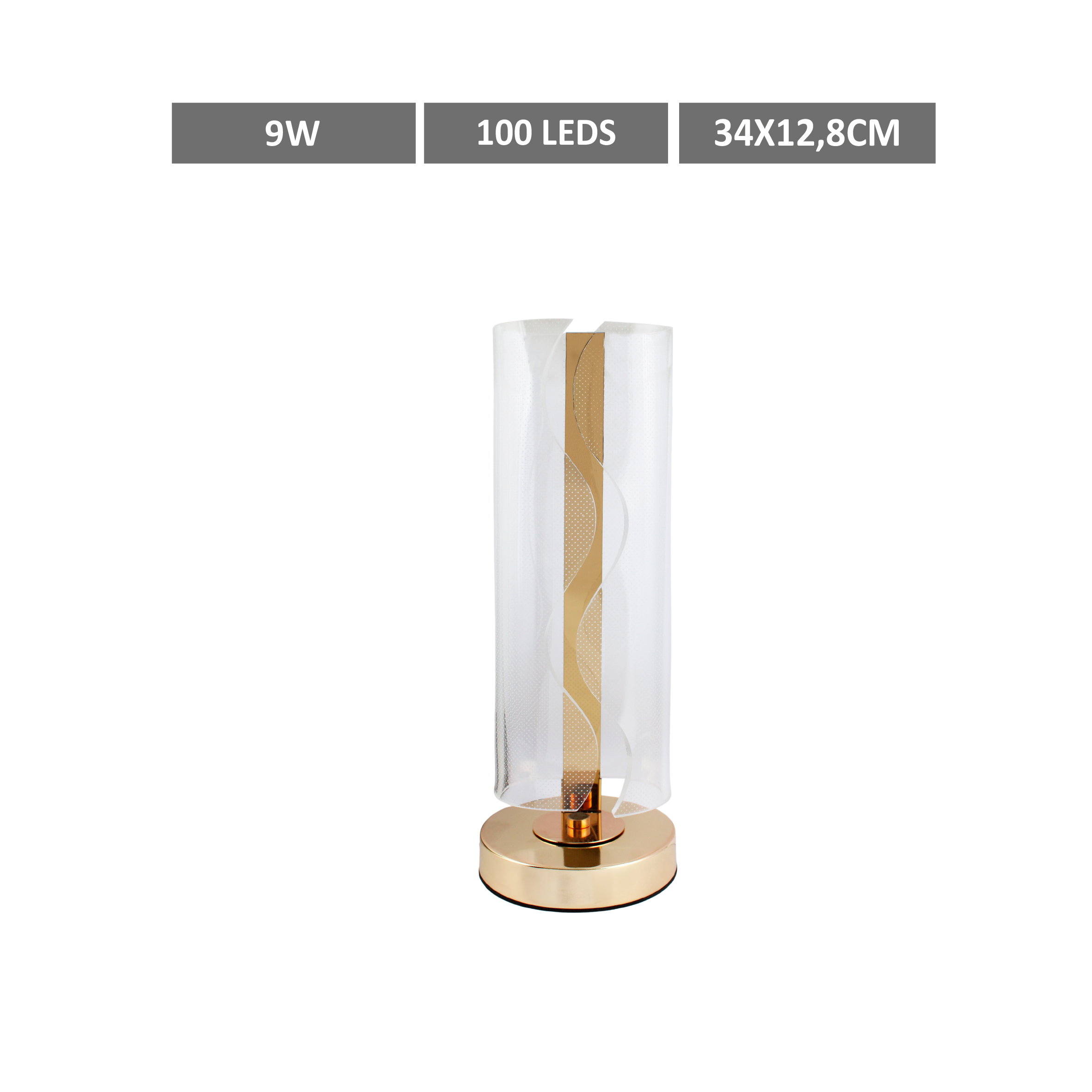 LUMINÁRIA DE MESA BIVOLT, 100 LEDS, POTÊNCIA DE 9W