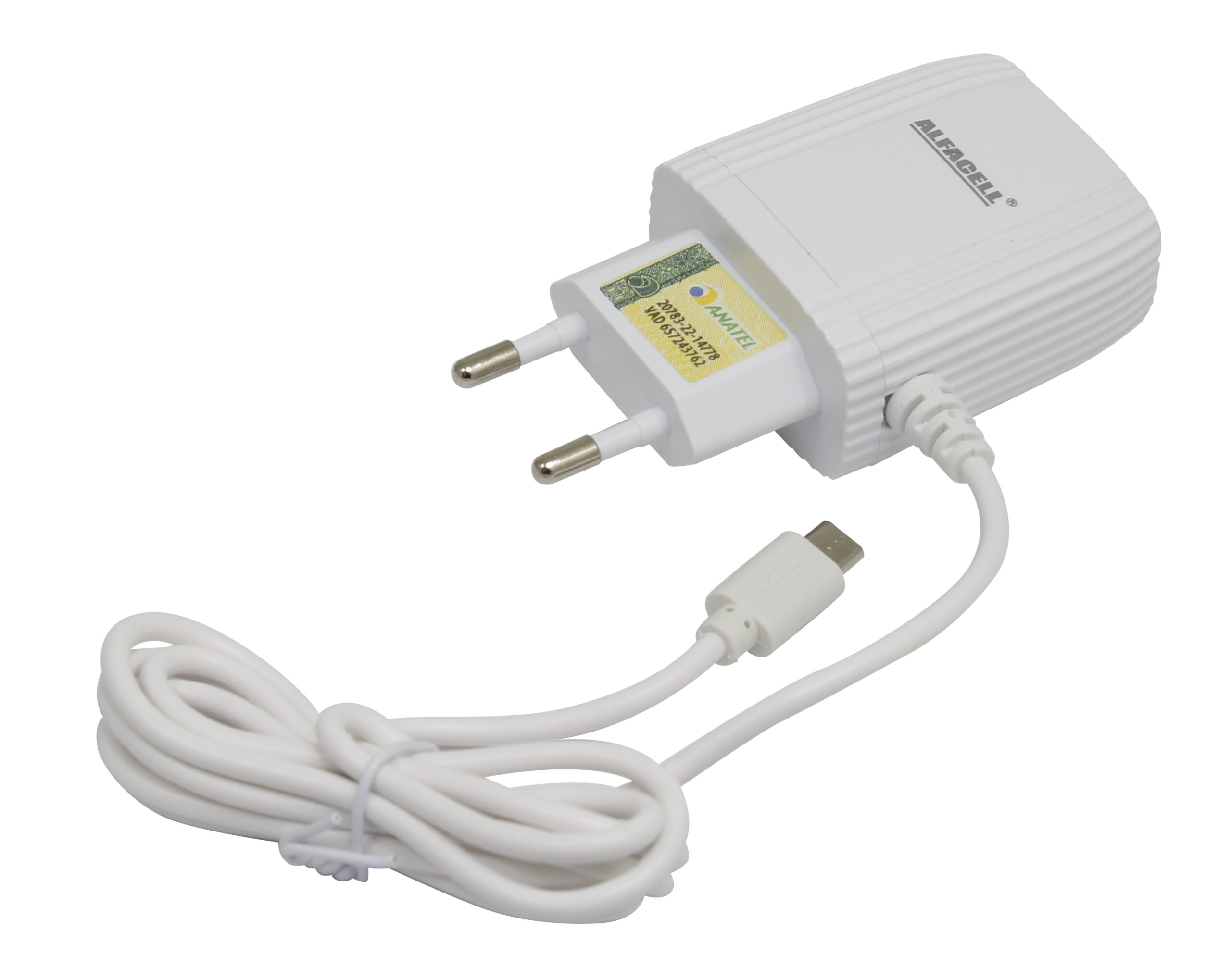 CARREGADOR COM CABO USB – V8; TENSÃO DE ENTRADA: 100-240V; FREQUÊNCIA: 50/60HZ