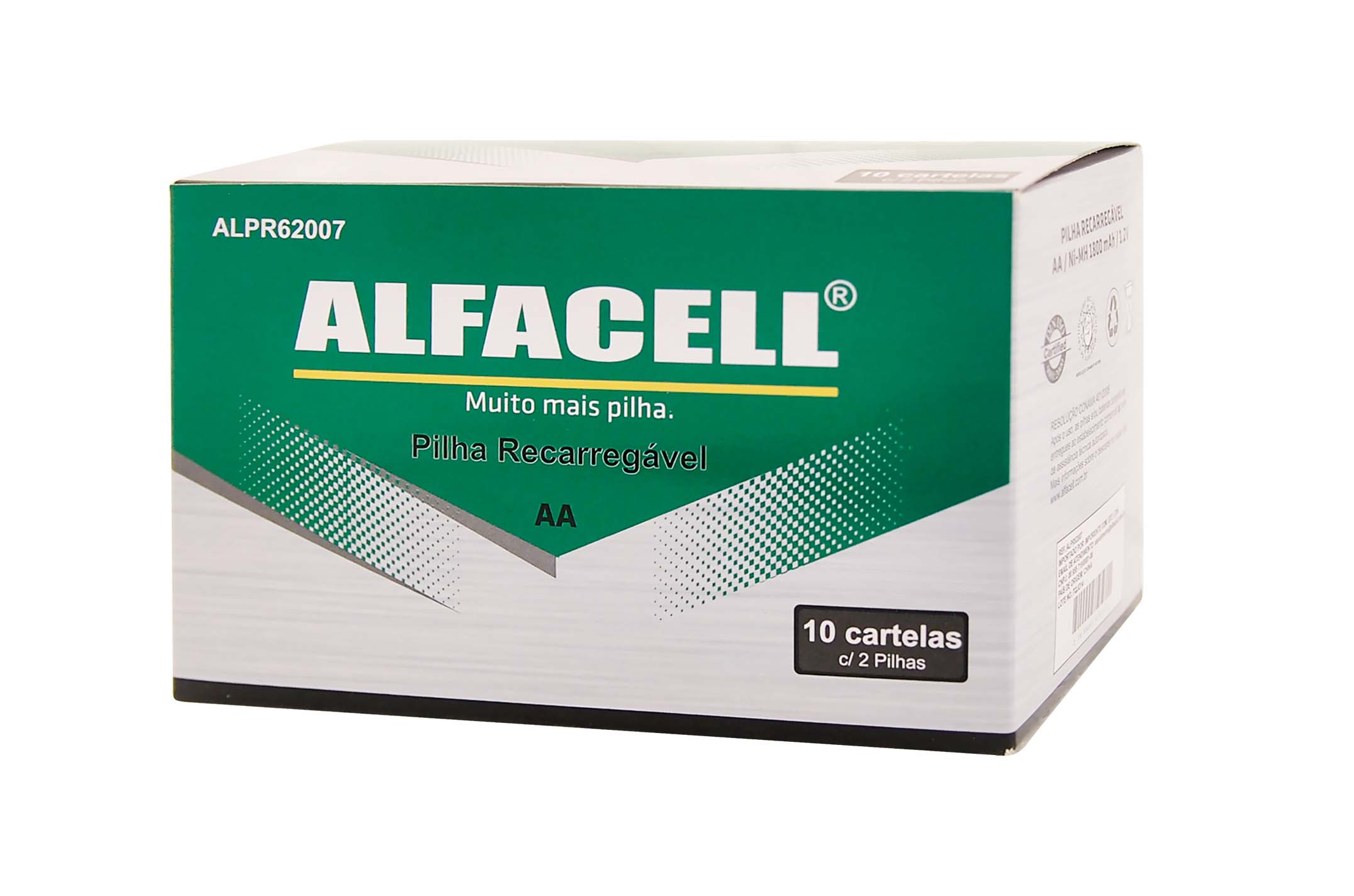 PILHA RECARREGÁVEL NI-MH 1.2V AA 1800 MAH (ATÉ 1000 RECARGAS)