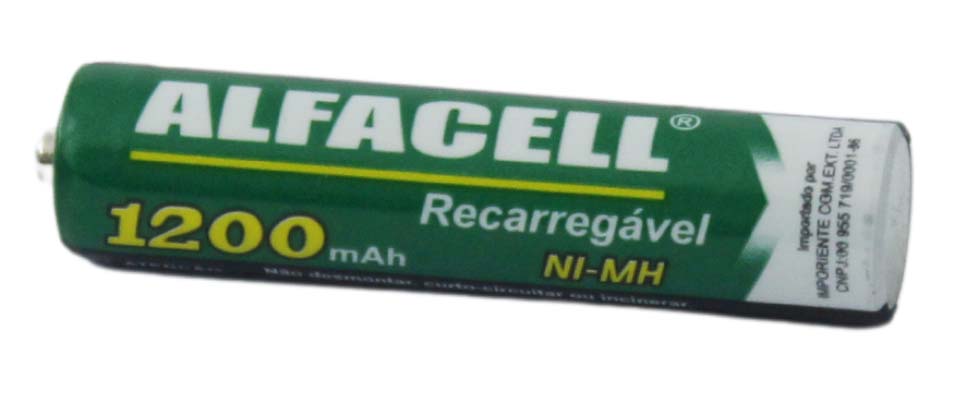 PILHA RECARREGÁVEL NI-MH 1.2V AAA 1200 MAH (ATÉ 1000 RECARGAS)