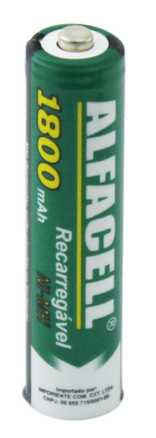 PILHA RECARREGÁVEL NI-MH 1.2V AAA 1800MAH (ATÉ 1000 RECARGAS)