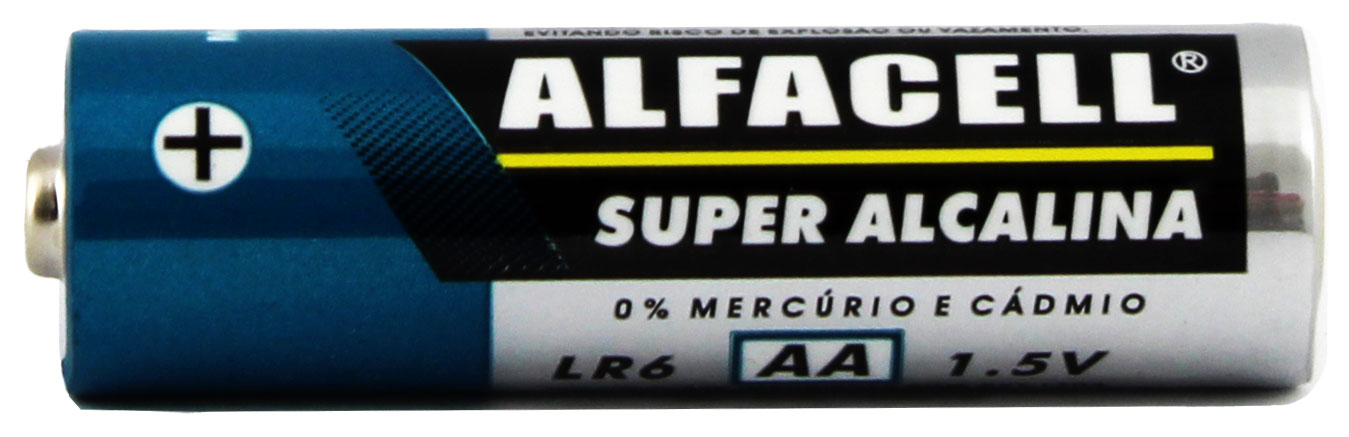 PILHA ALFACELL ALCALINA AA 1.5V (CARTELA COM 16 UNIDADES)